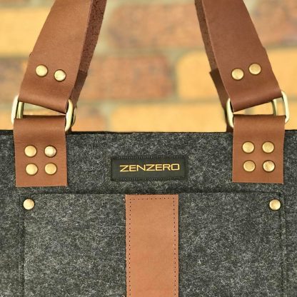 Junior Tote in Charcoal - Image 2