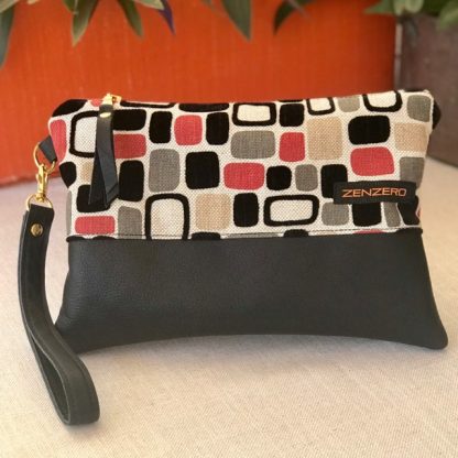 C040 Linen and Black Italian Leather