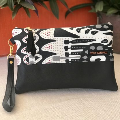 C042 Black and white with Italian leather