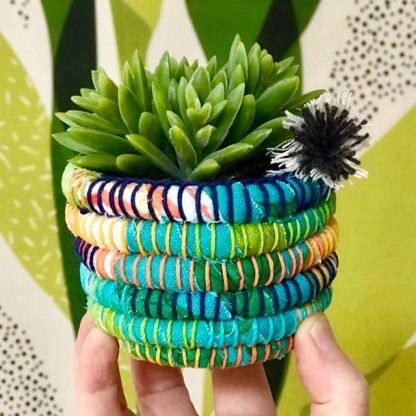 Small coiled rope basket