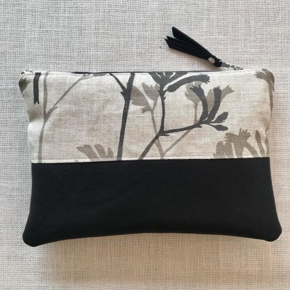 C060 Ink and Spindle linen with Black leather - Image 3