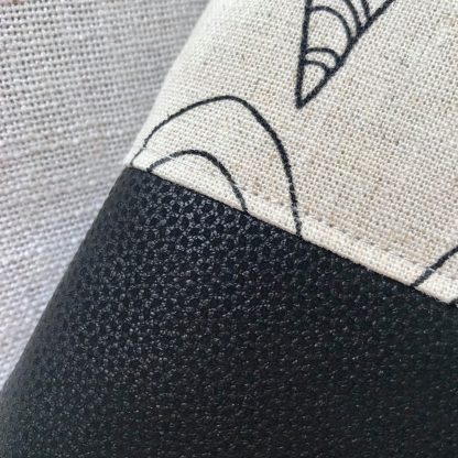 C062 Ink and Spindle linen and Black leather - Image 5