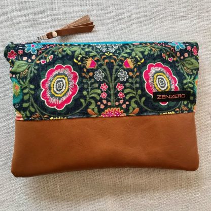 C063 Multi colour with Tan leather